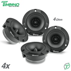 4x Timpano 1200 Watt Car Audio Bullet Tweeters TPT-ST2 BLACK 3.85″ Shallow 4 Ohm