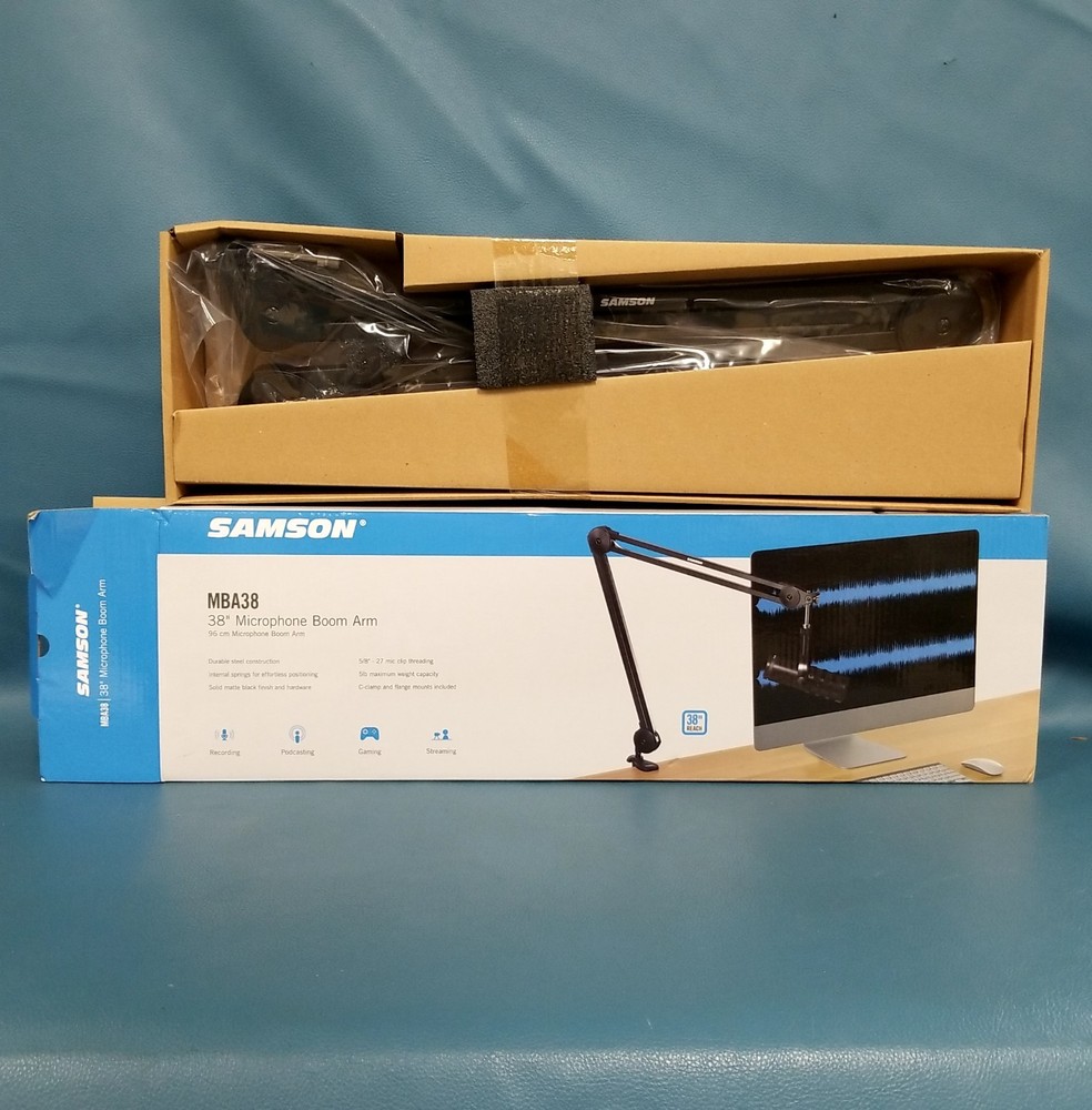 Open Box Microphone Boom Samson #MBA38 38″ Arm Stick Gaming