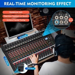 16 Channel Professional Powered Mixer Power Mixing 16 DSP USB NEW
