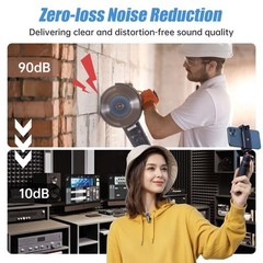 Wireless Lavalier Microphone for iPhone, Mini Mic for YouTube, TikTok