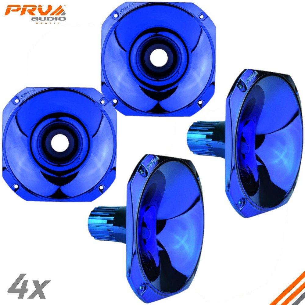 4x PRV Audio WGP14-25 BLUE CR-S 1″ Exit Waveguide 1in. Driver Screw-on Pro Horn