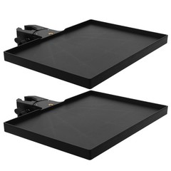 2Pcs Durable Microphone Stand Plastic Tray Clamp on with Stable Grip for Home