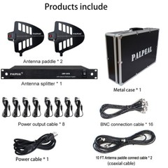 UHF Antenna Distribution System for wireless microphone,14 Outputs + 2 Cascade