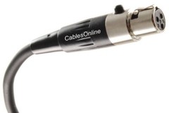 6in Mini XLR 3-Pin Female to 2 Mini XLR 3-Pin Male Lapel Mic Y-Splitter Cable