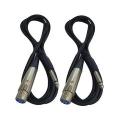 Cable Up CU/AS702 6′ XLR Female to 1/4″ TS Male Audio Cable (2-Pack)