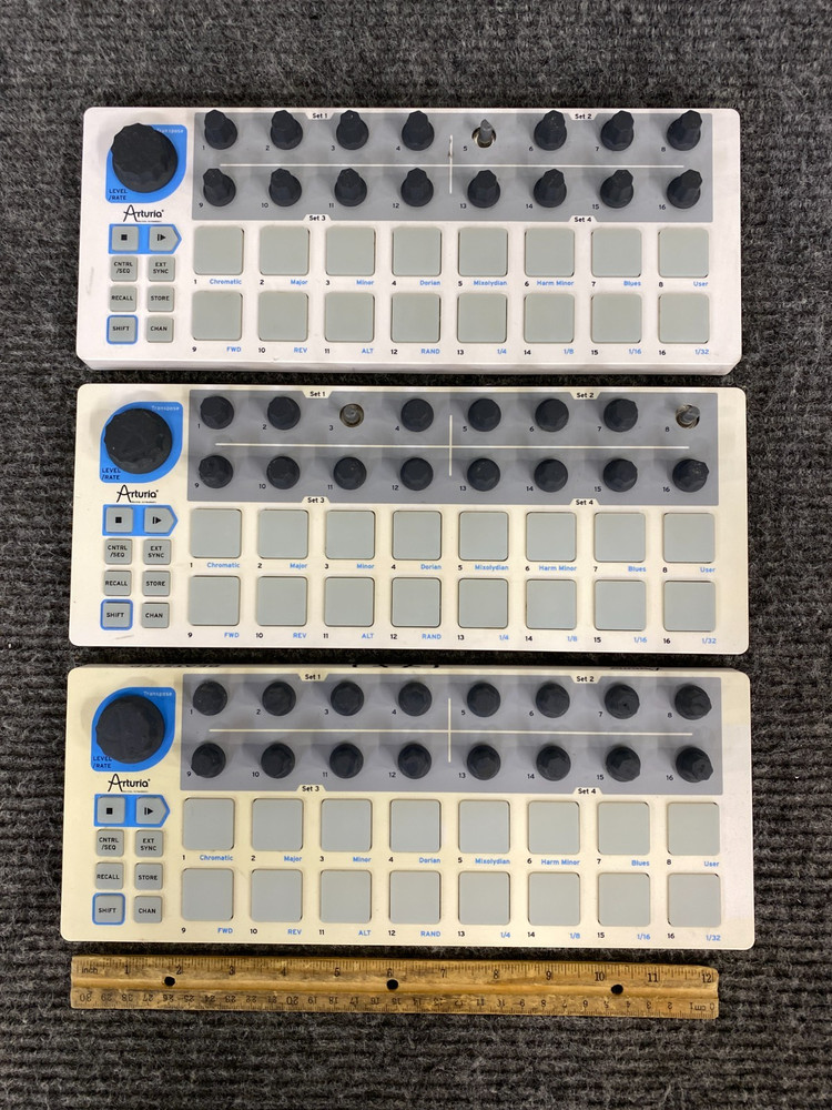 Lot of 3 Arturia BeatStep 16-Step Sequencer/Controller Pads (As Is, Units Only)