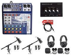 2) Person Gaming Twitch Stream Bundle Soundcraft Mixer+Headphones+Pro Mic+Boom
