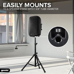 Gemini AS-2115BT Pro Bluetooth 15 Inch 2000 Watt Active PA System DJ Speaker