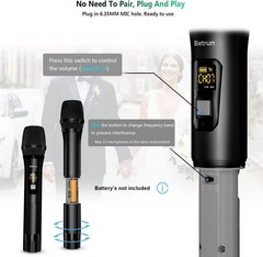 High Sensitivity UHF Wireless Microphone Set – Perfect for Speeches & Weddings
