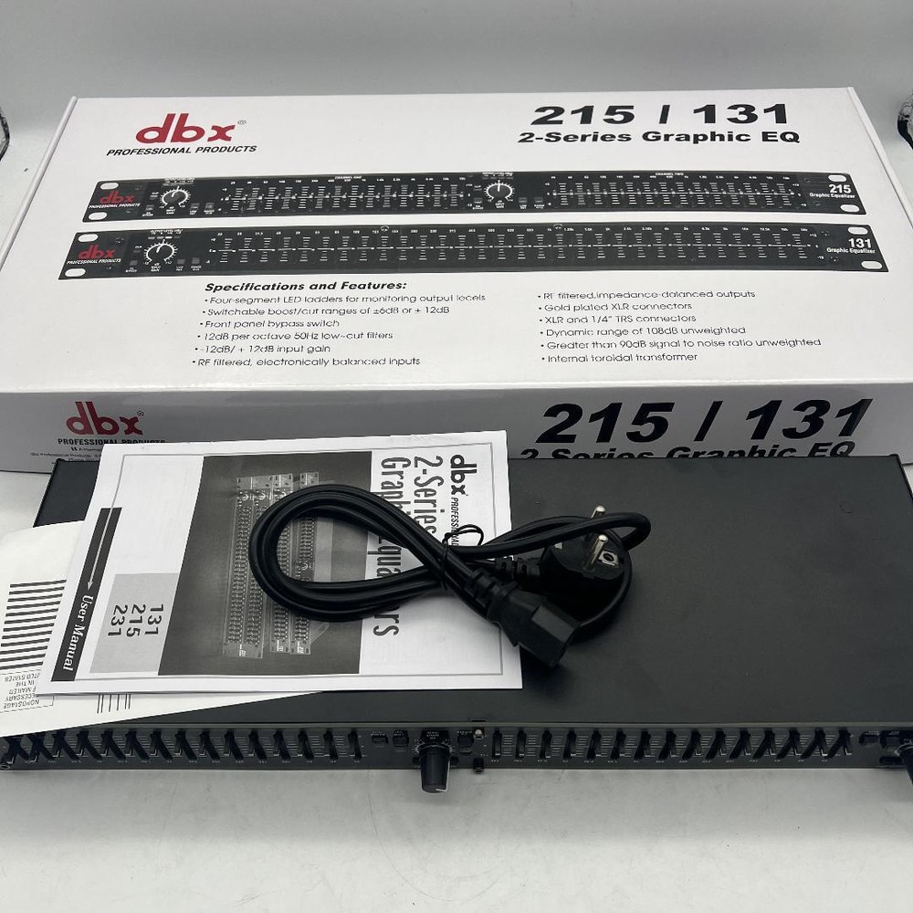 New US 215 DBX Dual Channel 15-Band Graphic Equalizer
