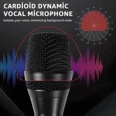 Wired Microphone for Singing,Professional Vocal Dynamic Handheld Karaoke,Card…