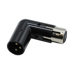 Adjustable 90 Right Angle XLR Audio Connector 3Pin Male to Female Adapter Cable