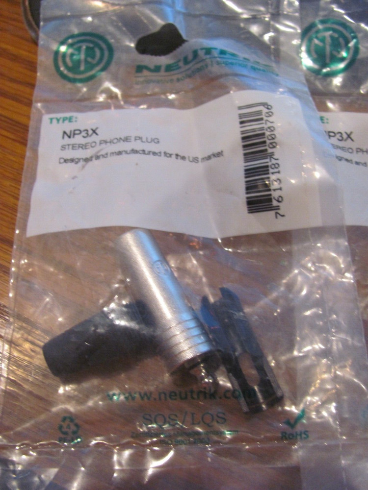 Genuine NEUTRIK NP3X Stereo 1/4″ Cable Mount Jack Nickel Plated
