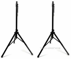 2 X AUDIOBAHN UNIVERSAL HEAVY DUTY TRIPOD FOR DJ PA SPEAKER EQUIPMENT STANDS SET