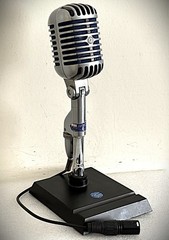 Vintage 1950’s Shure 55S Dynamic Microphone, original, working, w/stand & cable