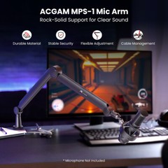 ACGAM MPS-1 Adjustable Studio Microphone Arm & Boom Arm Studio Podcast Mic Stand
