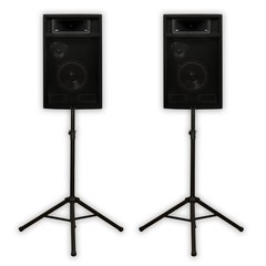 Acoustic Audio PA-365X Passive 6.5″ DJ Speakers & Stands PA Karaoke 3-Way Studio
