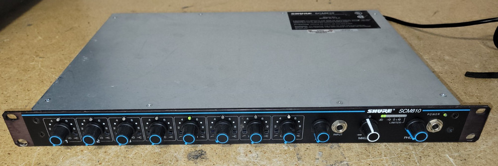 Shure SCM810 Automatic Microphone Mixer w/Intellimix – Rackmountable
