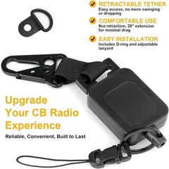 2Pack Retractable Steel Rope Mic Hanger Holder Microphone Car Mount Lanyard