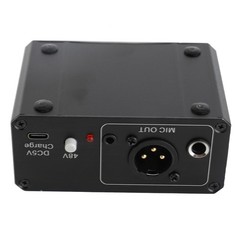 48V Microphone Preamp Preamplifier for Vocal & Instrument, XLR Output, Dynamic/C