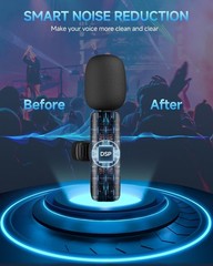 Plug-and-Play Wireless Lav Mic – 2 Transmitters for Podcasts, Vlogs & Streaming