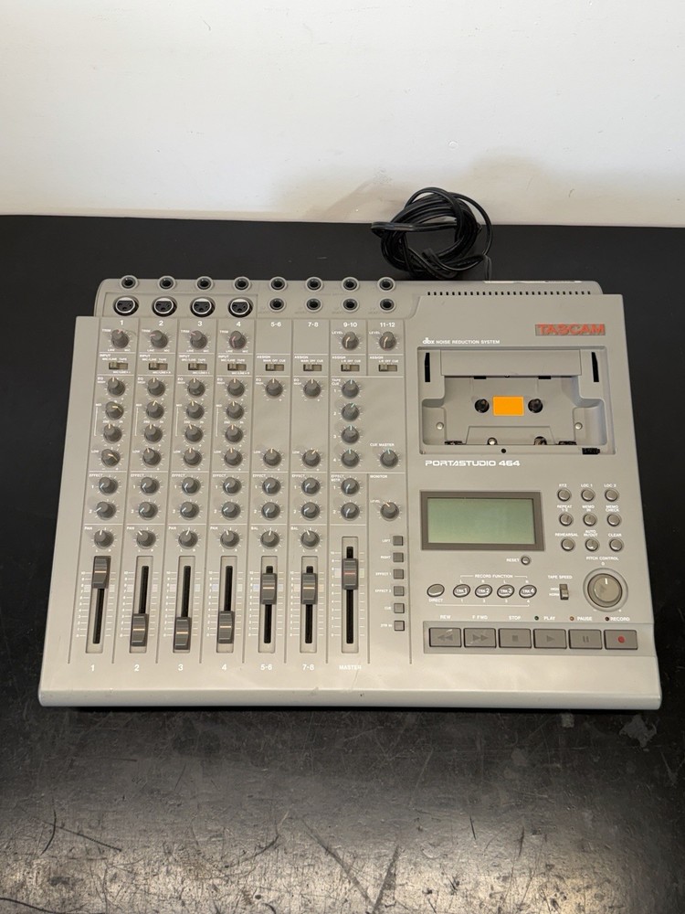 Tascam 464 Portastudio 4-Track Cassette Recorder 12-Ch Mixer – POWERS UP – AS-IS