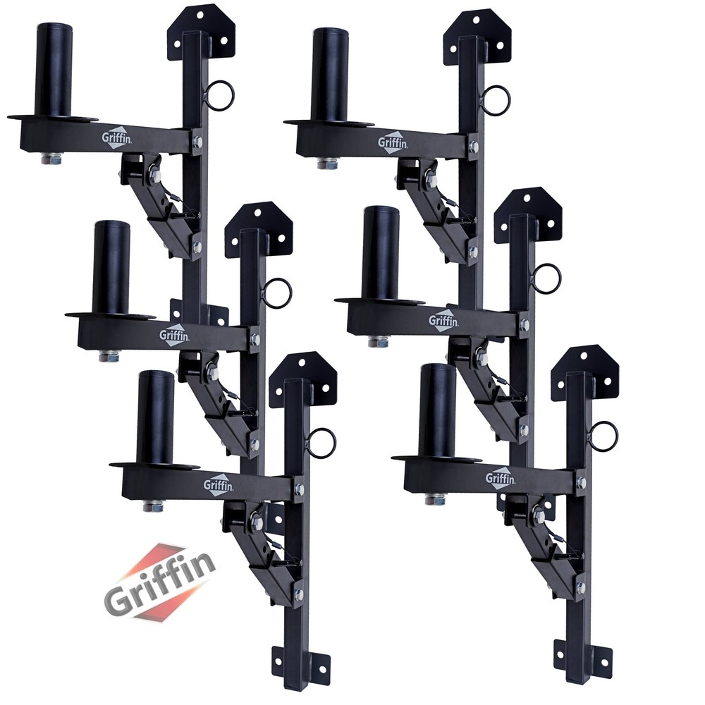 6-PACK Wall Mountable PA Speaker Bracket Stands GRIFFIN | Level Tilt Adjustments