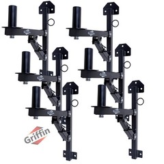 6-PACK Wall Mountable PA Speaker Bracket Stands GRIFFIN | Level Tilt Adjustments