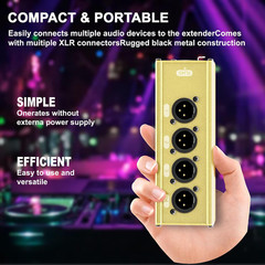 4 Channel 3 Pin Multi Network Cable Breakout, Male Female to RJ45 Ethercon for S