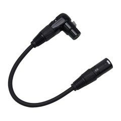 XLR Mic Extension Cable 90 Degree Female To Straight Male For Speaker Studio New