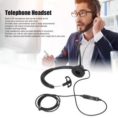 Telephone Headset Volume Adjustment Microphone Mute Monaural 2.5mm Business PTCG