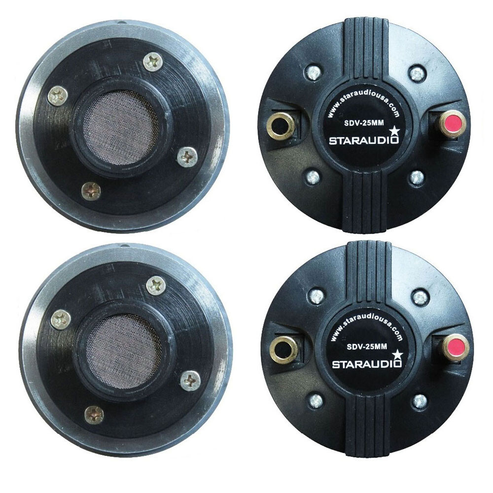 4Pcs 25MM Titanium Compression Drivers PA Speaker Screw-on Horn Driver Tweeters