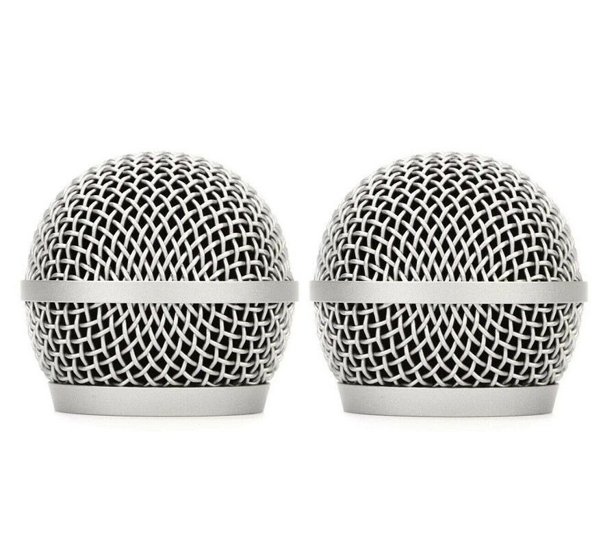 2 Pack Replacement Ball Head Mesh Microphone Grille For Shure PG28 PG58 PG48 Mic