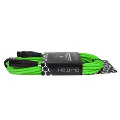 Clutch 20′ Green Sure-Fit XLR Female to XLR Male Microphone / Speaker Cable
