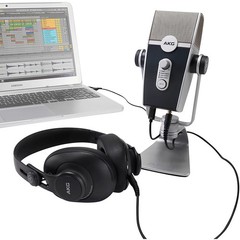 AKG Podcaster Essentials With Lyra USB Microphone and K371 Headphones LN