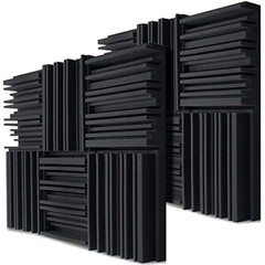 Acoustic Studio Absorption Foam Panel, 12Pack 2″x12″x12″ Sound Proof Wall Panels