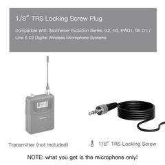 J K Pro Lavalier Lapel Microphone MIC-J 044 Compatible with Sennheiser Wirele…