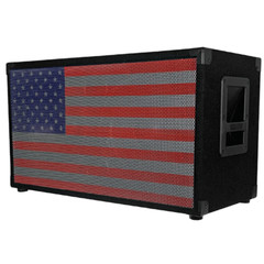 2×12 Guitar Speaker Cabinet – 8 ohms with Interchangeable USA Flag Grille