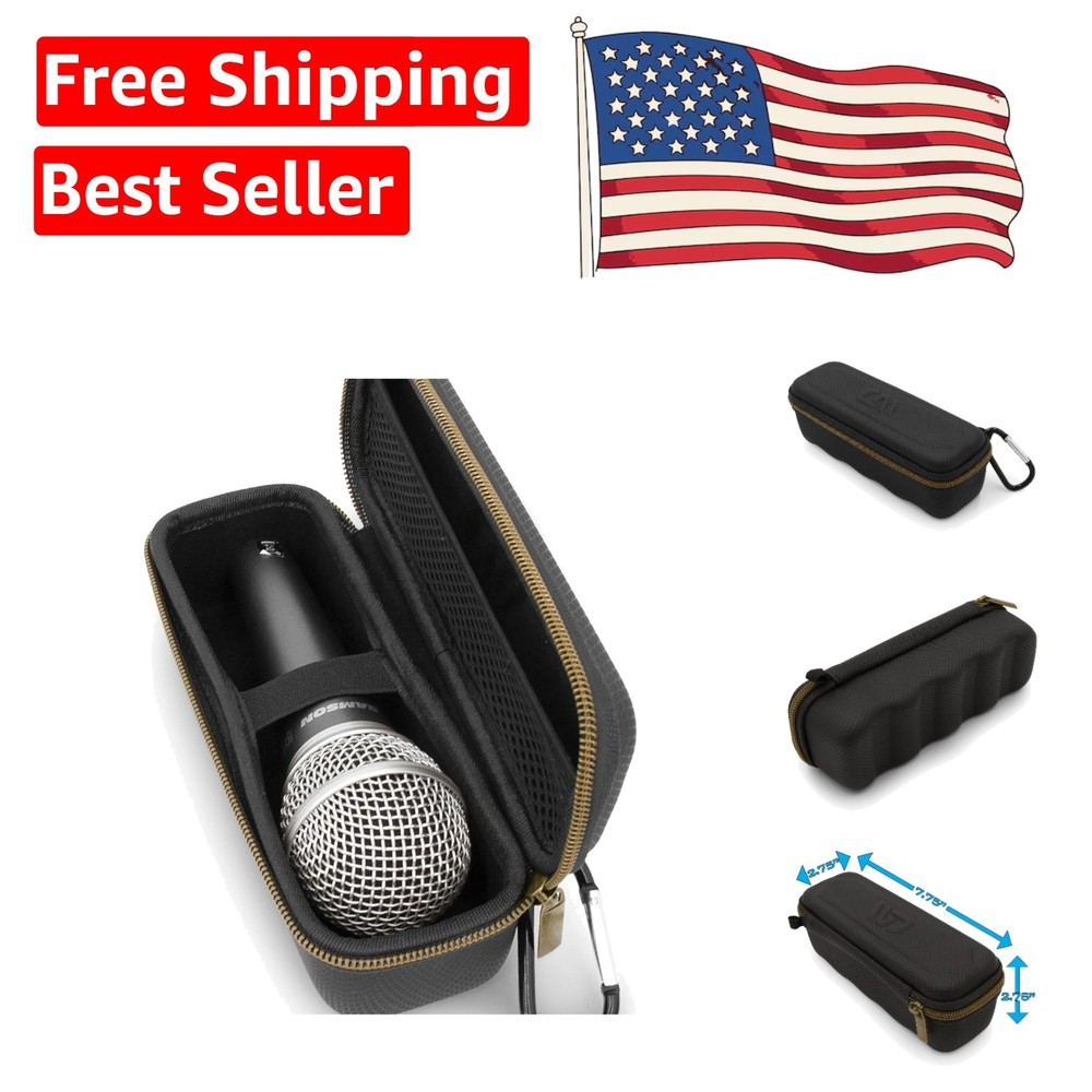 Impact-Resistant Microphone Case for 6.75” Wired Microphones – Travel Ready