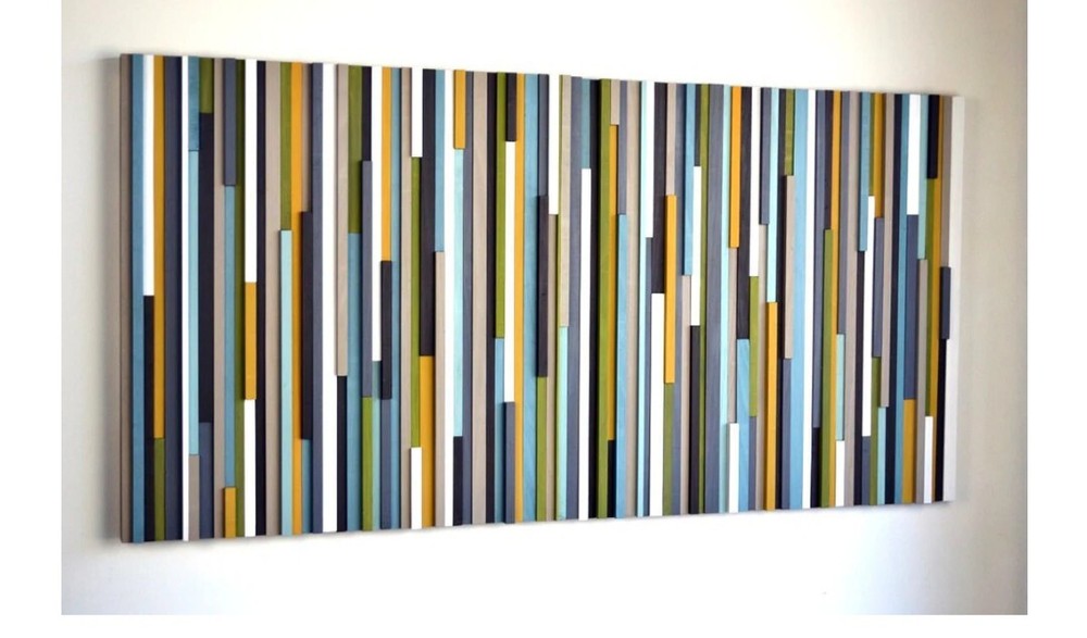 acoustic sound diffuser panels, Mosaic wood wall art,3d Sound diffuser 18x24inch