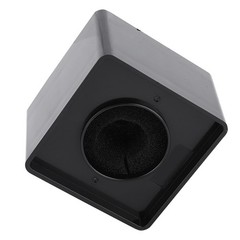 Compact Portable Microphone Square Station For Interviews Black ABS Easy To Use