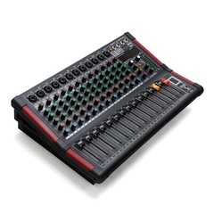 16DSP Power Mixer Professional Mixing Amplifier 12 CH w/ USB Slot TRS Bluetooth