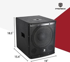 PRORECK SP-12X Active Powered PA DJ Subwoofer 12 inch 1000W with Class-D Amp