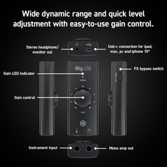 Guitar Audio Interface – 24-bit 48 kHz Studio Recording