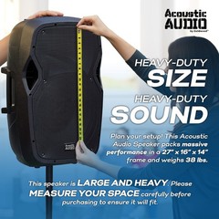 Acoustic Audio by Goldwood AA15LBS 15 Inch 1000W Bluetooth LED Speaker System