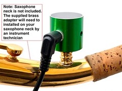 PiezoBarrel V1 Pickup & Cable for DIY Tenor or Baritone Sax neck installation