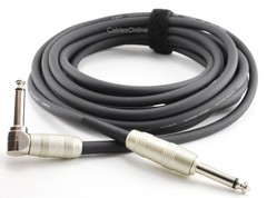 10ft. Kirlin 1/4″ Mono Straight/Right-Angle Male/Male Instrument Cable