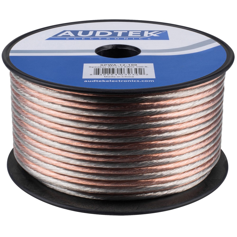 Audtek SPWA-12-100 12 AWG Speaker Wire 100 ft. Spool