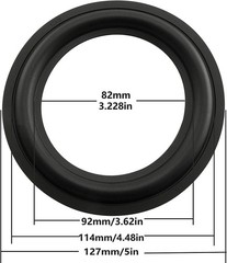 Rubber Ring 2PCS 5Inch Black Speaker Rubber Foam Edge Surround Rings Repair Kit