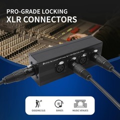 4-IN-1-OUT XLR Audio Splitter Box, XLR 4 Female to 1 Male Balanced Converter …